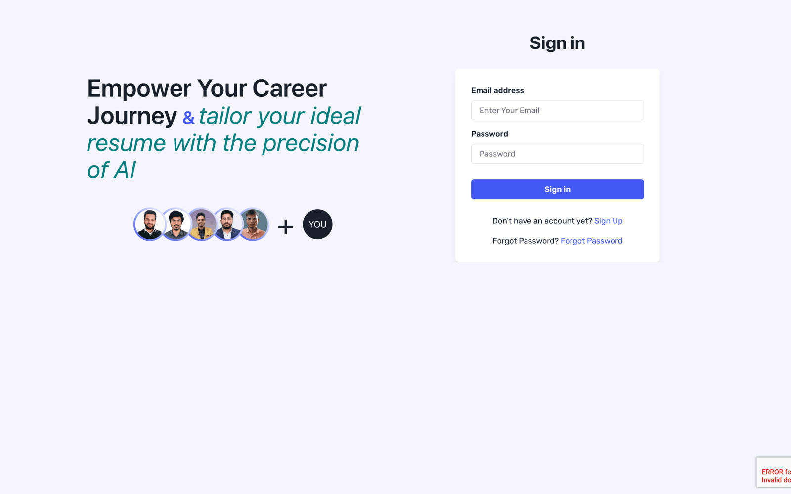 Resume Builder website